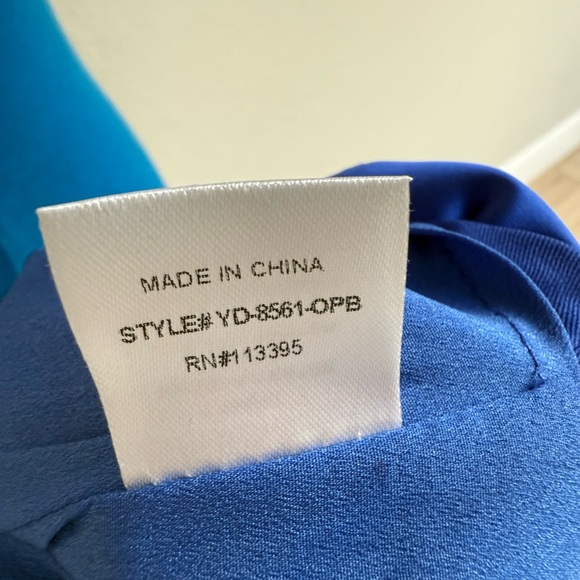 Chic One-Shoulder Royal Blue Satin Cocktail Dress - Picture 5 of 6